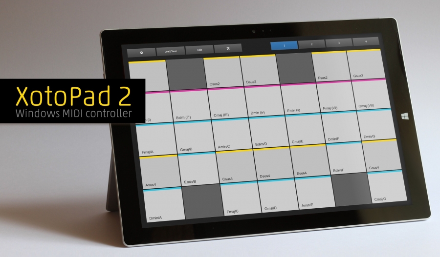 XotoPad - софтовый MIDI контроллер для сенсорных Win-планшетов