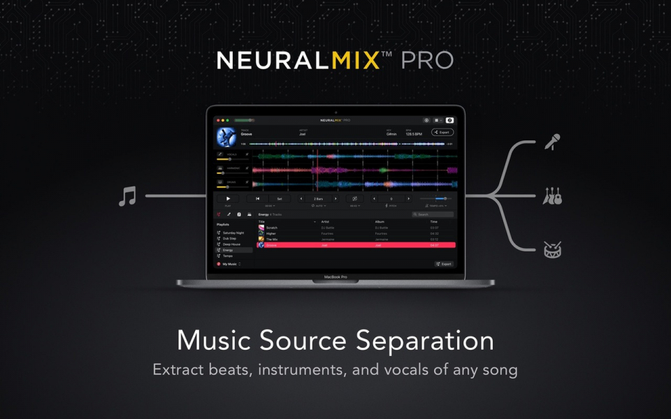 Algoriddim Neural Mix Pro поможет вырезать из трека вокал или ударные