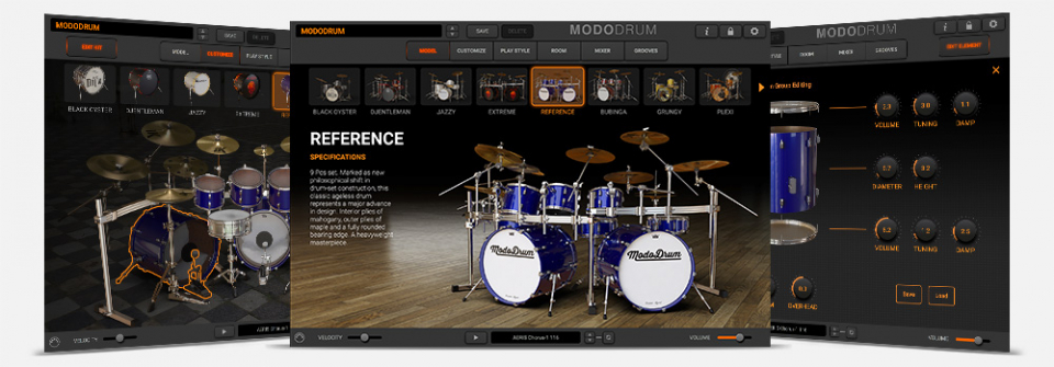 Modo Drum: физическое моделирование барабанных установок от IK Multimedia